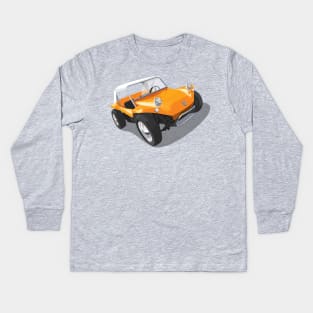 beach buggy in orange Kids Long Sleeve T-Shirt